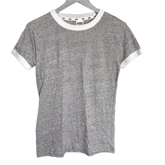 PINK Victoria Secret‎ XS gray with white trim LNC - Picture 1 of 6